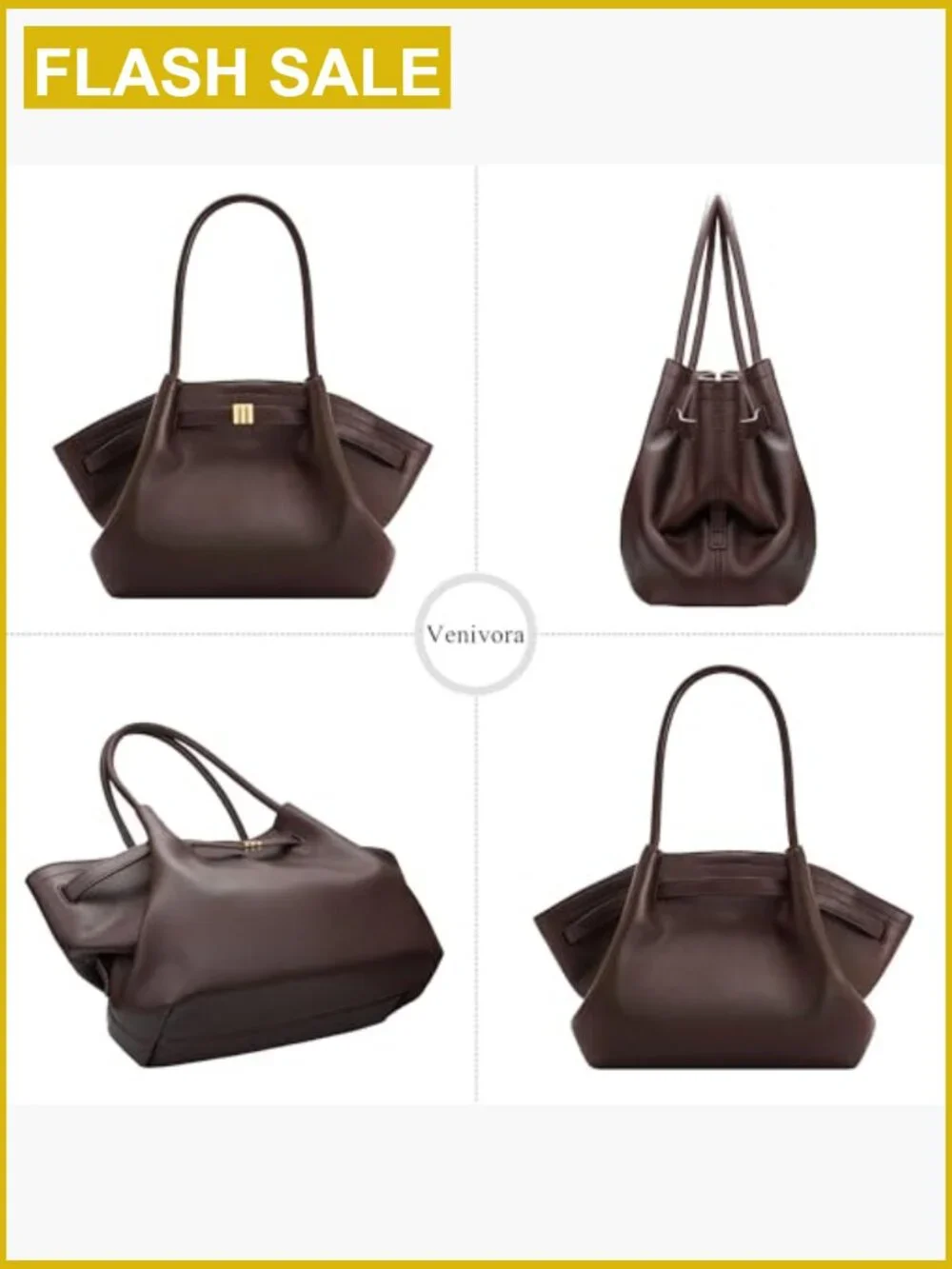 Designer Vegan Leather Tote Bag For Women Shoulder Handbag Ladies Purse